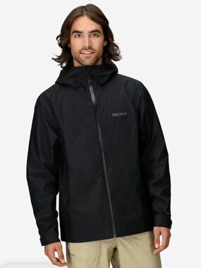 Men's Black Marmot Minimalist Rain Jacket